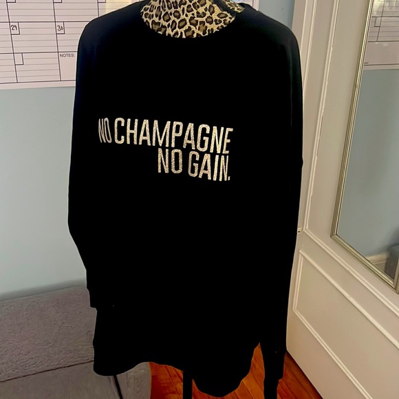 Brunette the label crewneck sweater, black with silver letters size XL/XXL - Picture 2 of 4